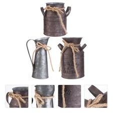 3 Pcs Retro Iron Bucket